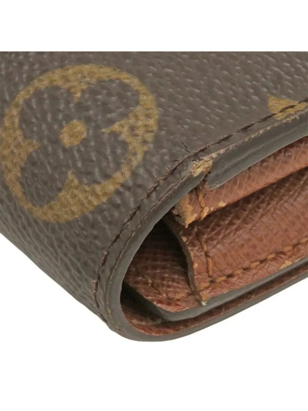 Louis Vuitton Wallet Portefeuille Sarah Monogram Canvas Gold Brown Bifold